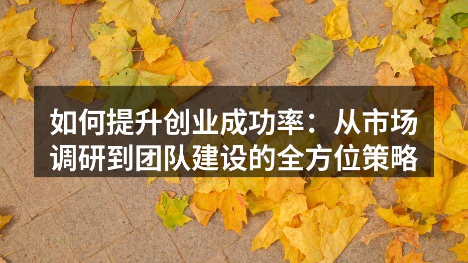 如何提升创业成功率：从市场调研到团队建设的全方位策略